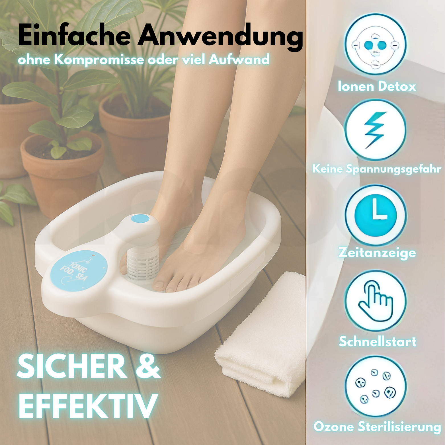 CalmDetox LUXE Fußbad SET